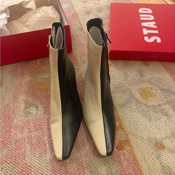 NWT STAUD Two-Tone Ankle Booties - Picture 5 of 7